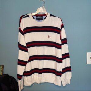 Tommy Hilfiger Crew Neck Knit Striped Sweater Size Large